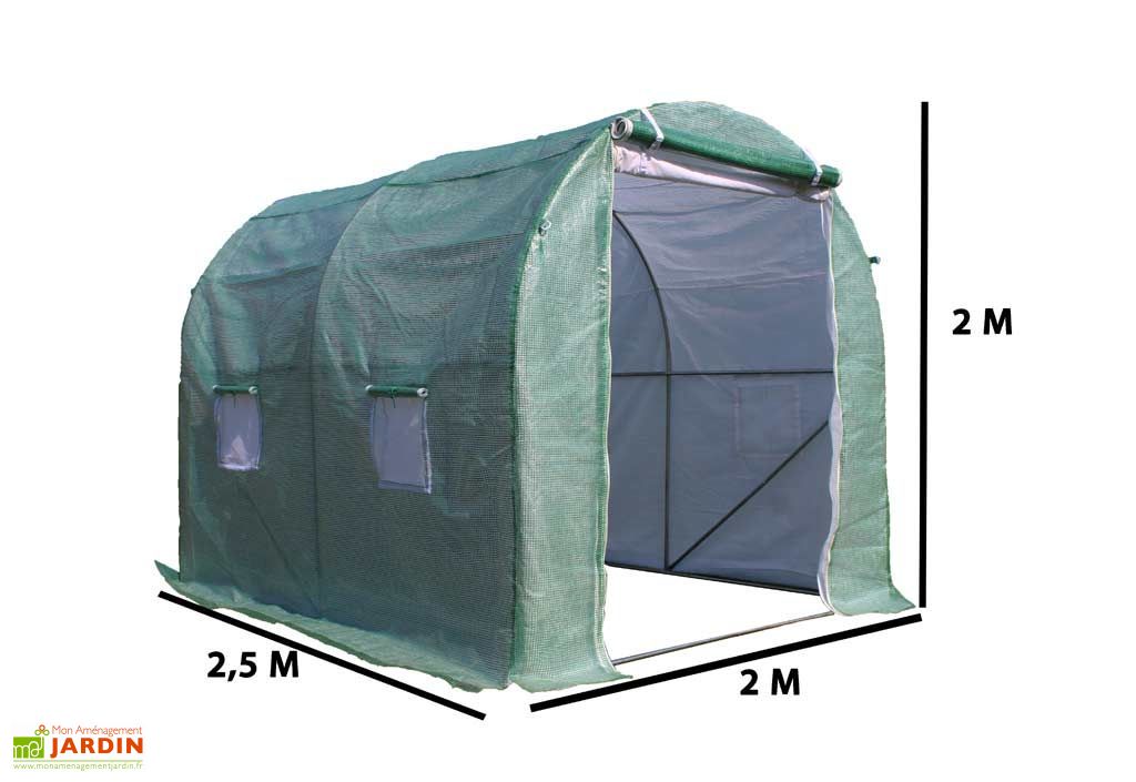 Serre De Jardin Tunnel 2x2 50m En Polyethylene Bache Hiver Habrita