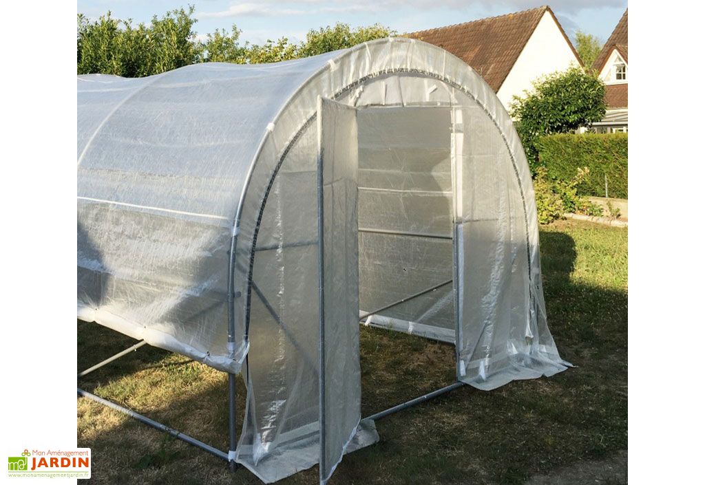 Serre Tunnel Polyéthylène TTL Garden 3m - 7 Arcs Acier, Protection Gel Et Insectes