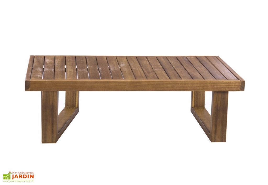 Table Basse De Jardin En Bois D Acacia 100 X 50 X 30 Cm Mon Jardin