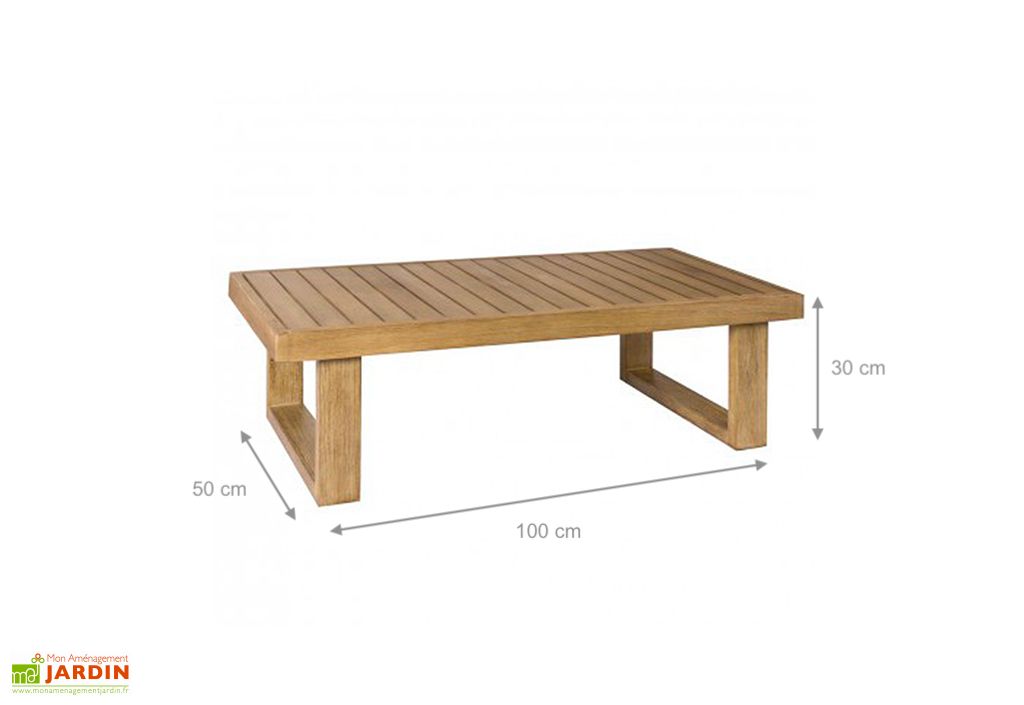 Table Basse De Jardin En Bois D Acacia 100 X 50 X 30 Cm Mon Jardin