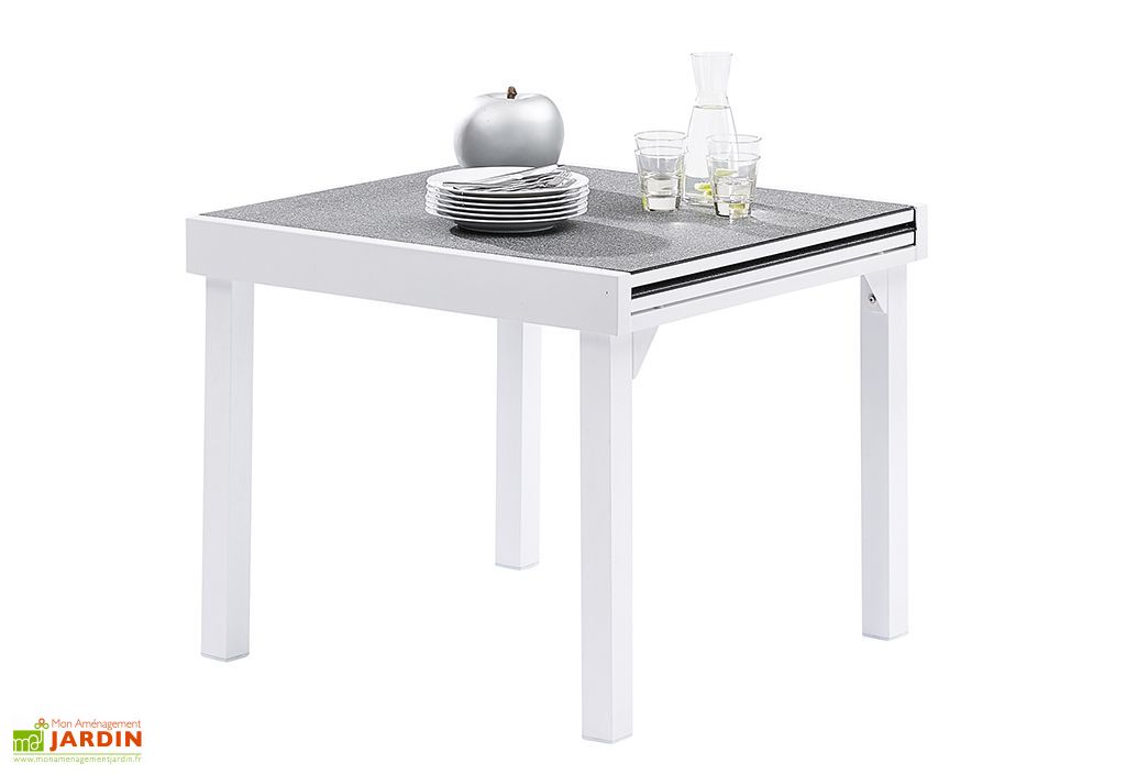 Salon De Jardin Modulo Stone Table Extensible 4 Fauteuils Wilsa