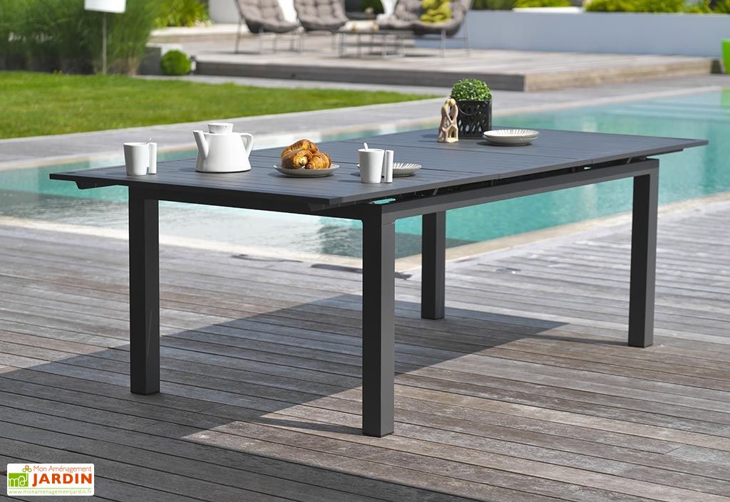 Table de Jardin Miami avec Rallonge (240/300x110cm) DCB Garden