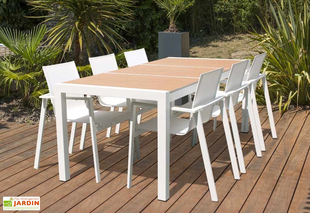 Table De Jardin Aluminium Et Ceramique 200 X 100 Cm Helsinki Dcb