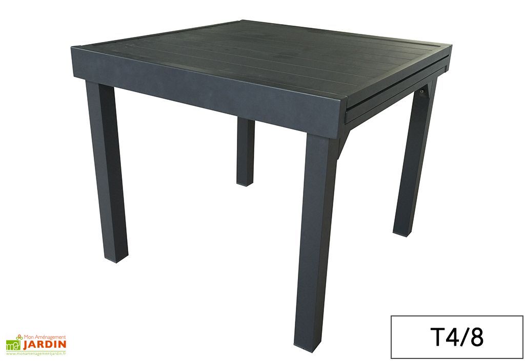 Table De Jardin Aluminium Modulo Gris Anthracite Pls Dimensions