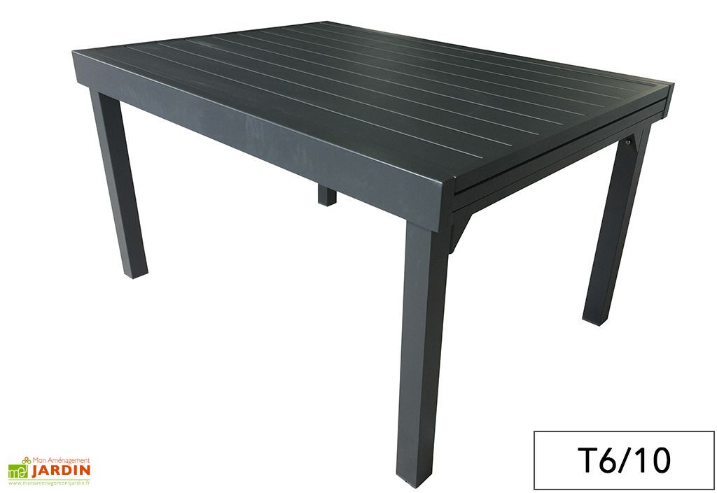 Table De Jardin Aluminium Modulo Gris Anthracite Pls Dimensions