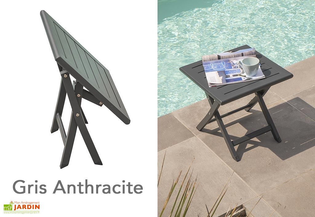Table Basse De Jardin Pliante En Aluminium 43 Cm Pls Coloris