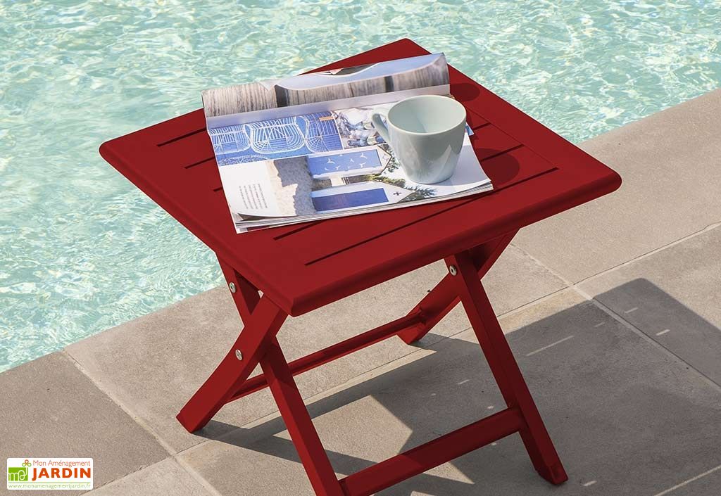 Table Basse De Jardin Pliante En Aluminium 43 Cm Pls Coloris