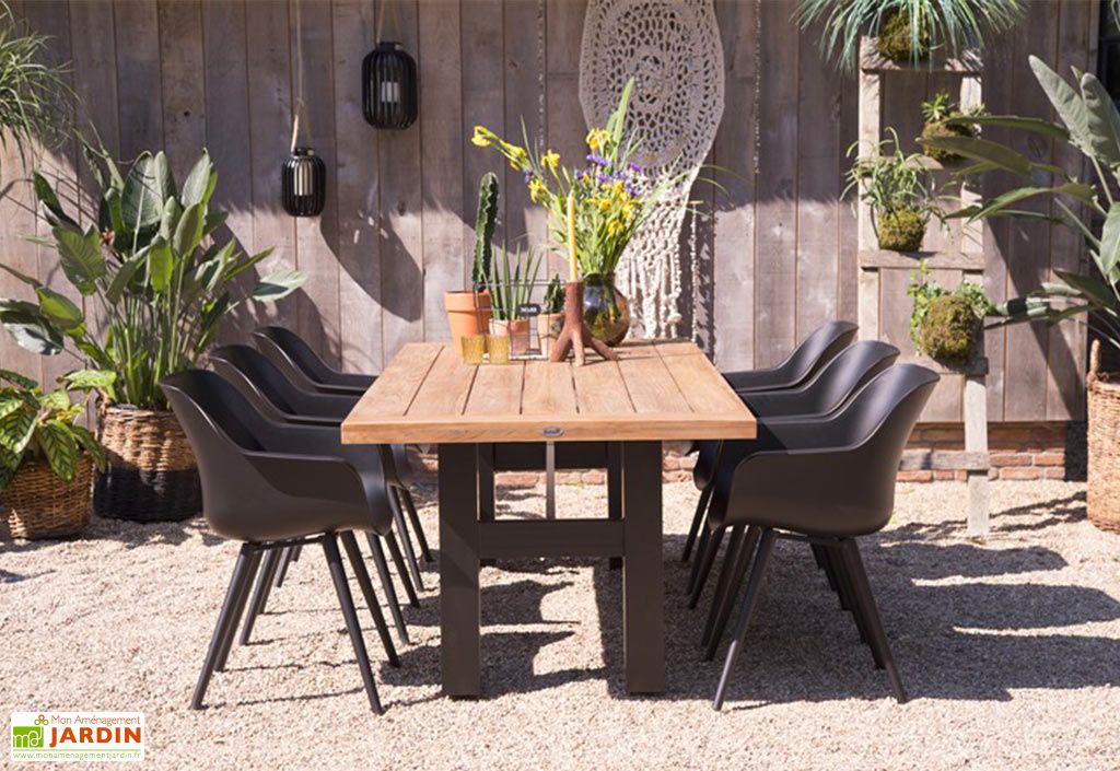 Table De Jardin Bois De Teck Et Aluminium Sophie Yasmani Teak 240
