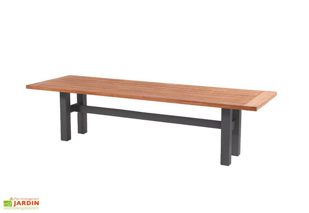 Table De Jardin Bois De Teck Et Aluminium Sophie Yasmani Teak 300