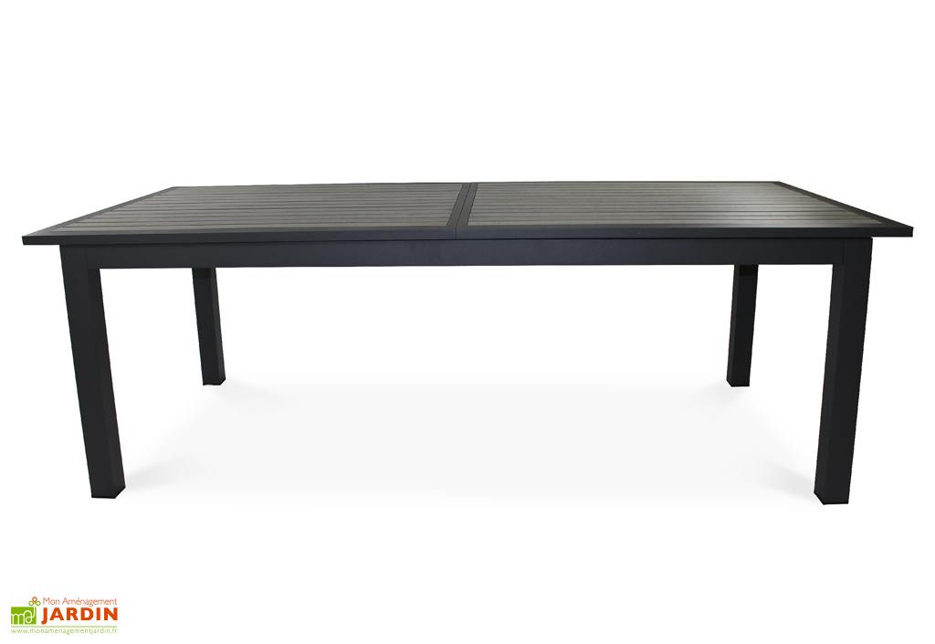 Table de Jardin Aluminium et Bois Composite (224/324x100cm) - DCB Garden