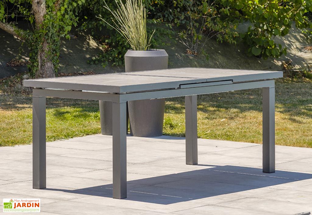 Table De Jardin Extensible Aluminium Et Ceramique Venise 190 250 Cm Dcb Garden