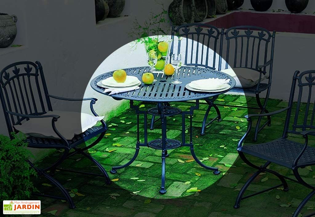 Table De Jardin Ronde Aluminium Teide Marbella 90cm Guzman Y Naranjo