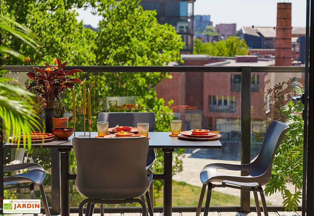 Table De Jardin Pliable En Aluminium Et Hpl Sophie Bistro 68 X 138
