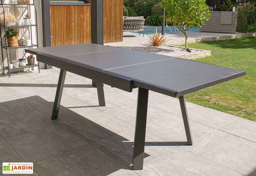 Table de jardin extensible en aluminium Stockholm 150/225 cm
