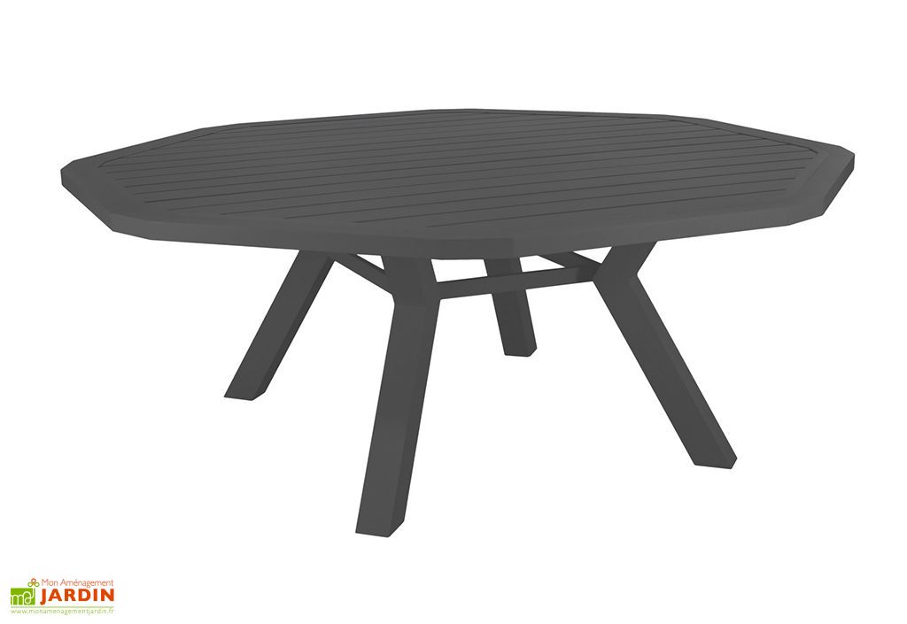 Table de Jardin Ronde en Aluminium Ambera 200 x 200 cm - Hevea