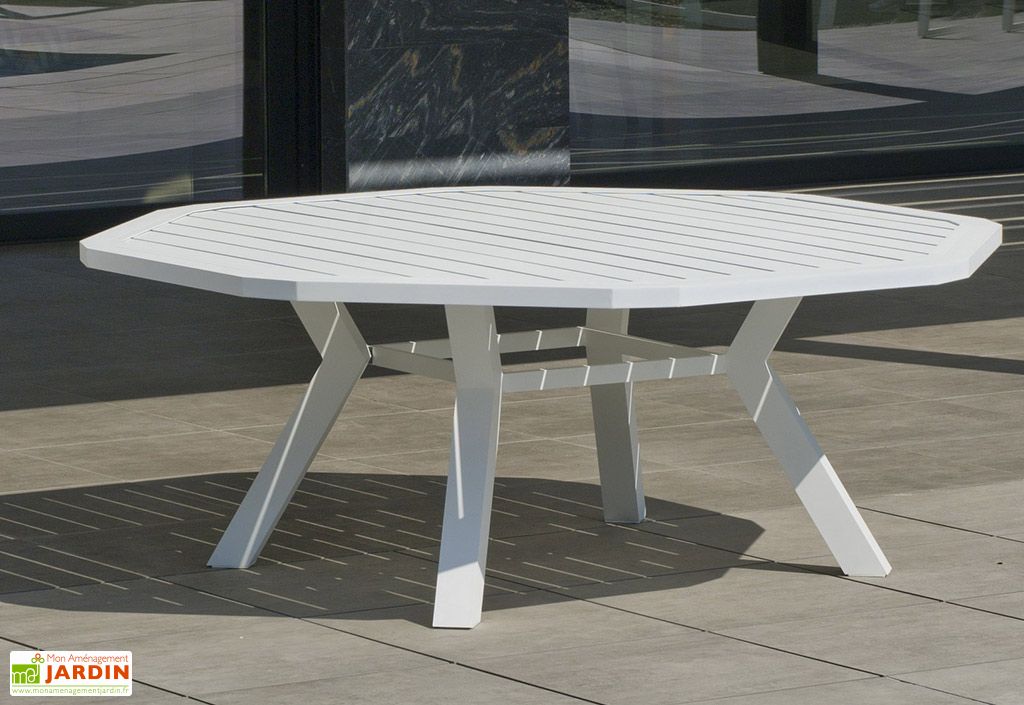 Table De Jardin Ronde En Aluminium Ambera 200 X 200 Cm Hevea