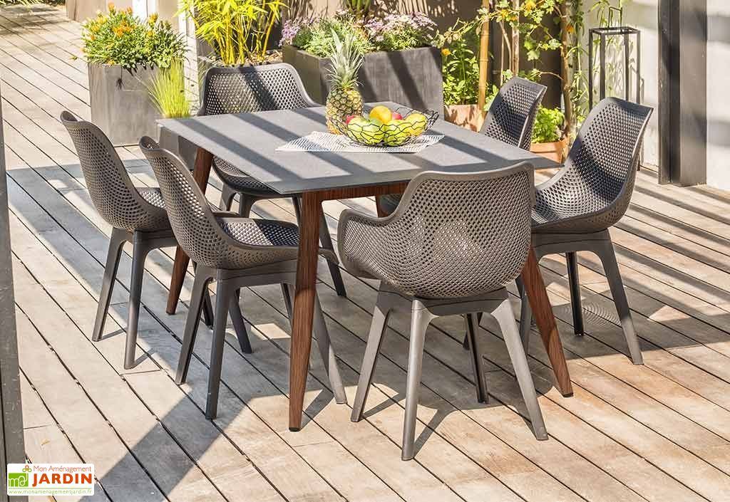 Table De Jardin Scandi Aluminium Et Verre 160 X 90 Cm Dcb Garden