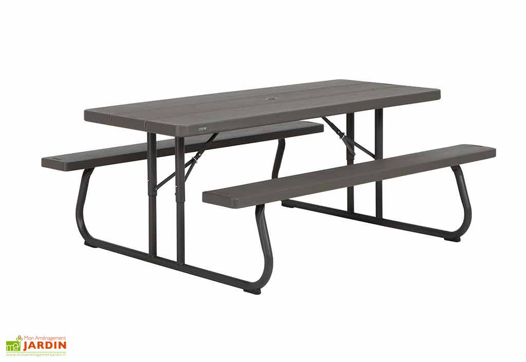 Table Resine Pliante 183x76 Bancs Lifetime