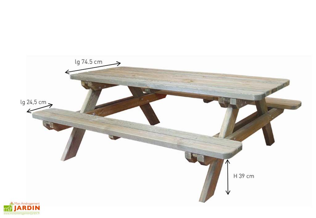 Table Pique Nique Robuste Jardipolys