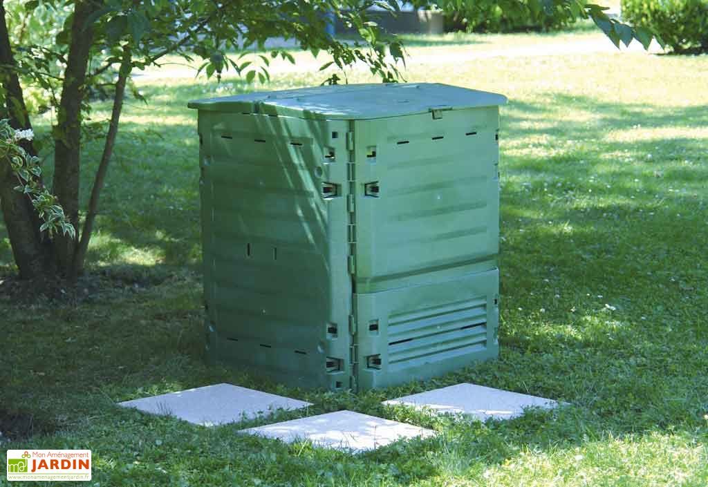 Composteur De Jardin Thermo King - 400 Litres, 74 X 74 X 84 Cm - Polypropylène Résistant Aux UV - 4