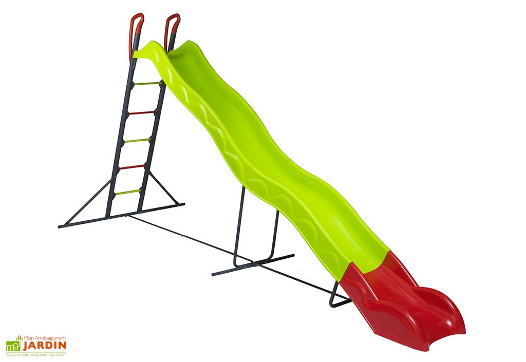 toboggan enfant en metal et plastique edgar 3 8 m trigano