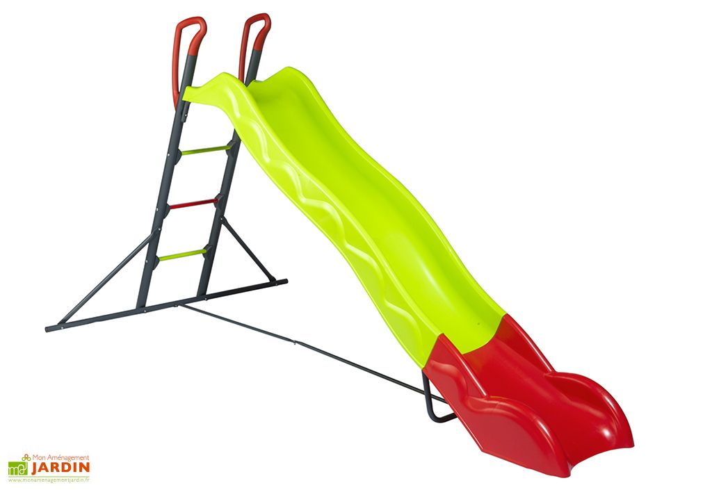 toboggan enfant en metal et plastique halvar 2 6 m trigano