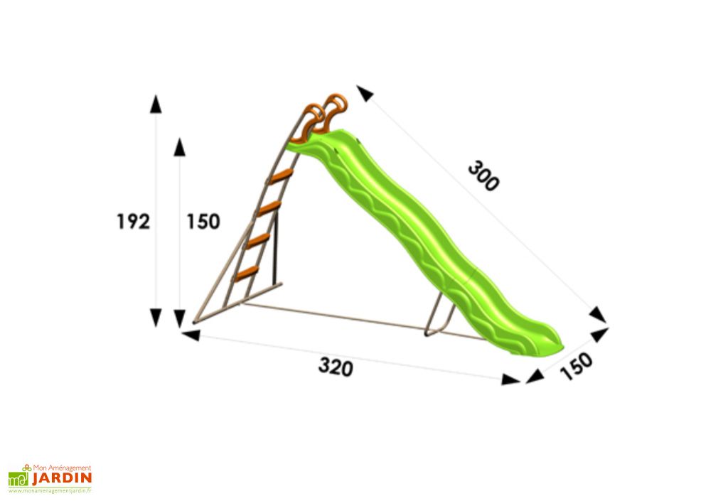 3-12 Ans. TRIGANO Toboggan Edgar 3,80 m