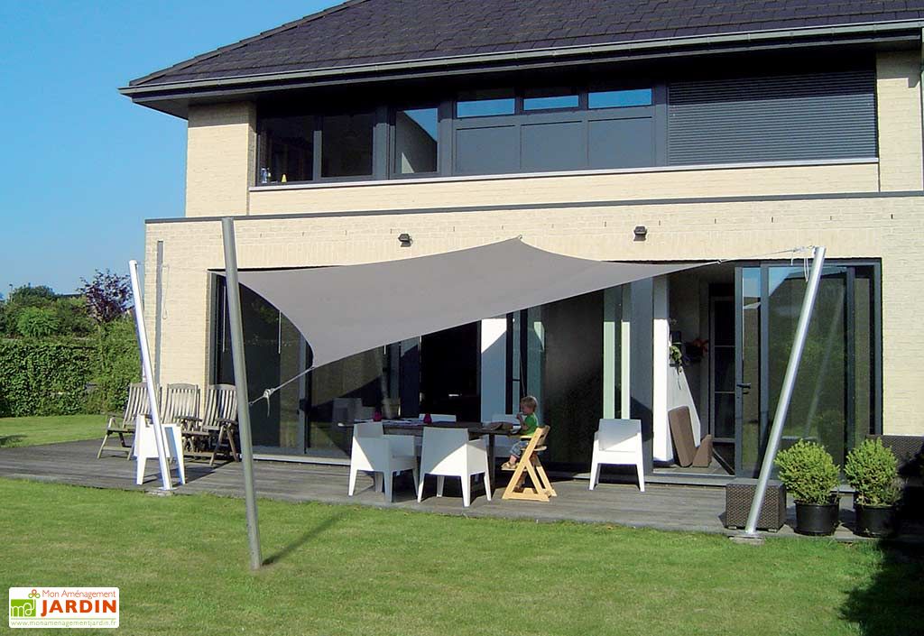 Voile D'ombrage Rectangulaire 3x5m – Protection Solaire Et Anti-pluie Pour Terrasse, Jardin, Balcon (tissu Oxford Enduit PU, Résistant UV) - 10