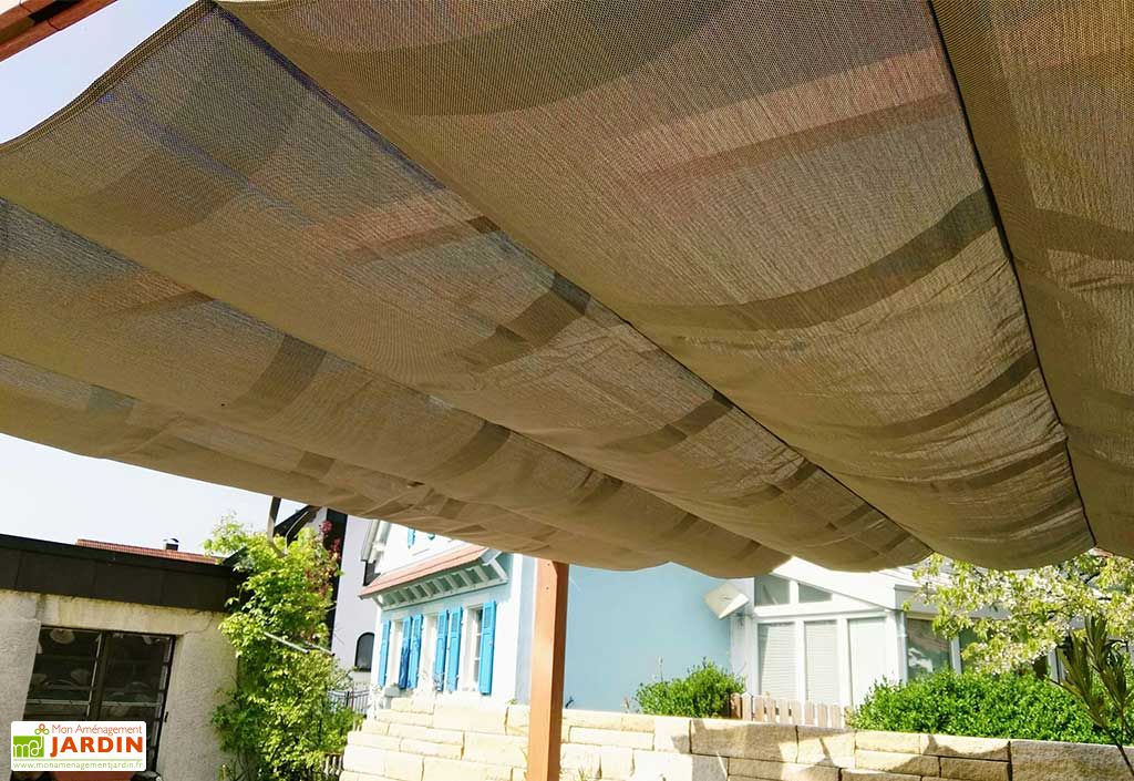 Pergola en aluminium effet bois Florida 12,25 m²