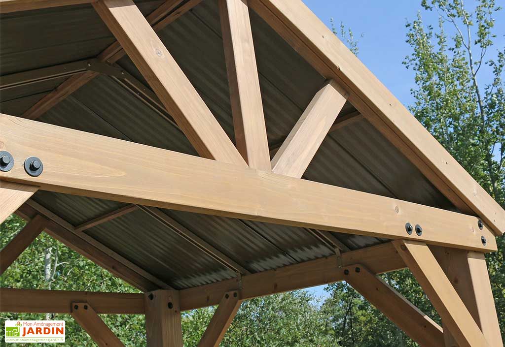 Abri pour Barbecue en Bois de Cèdre 174 x 245 cm
