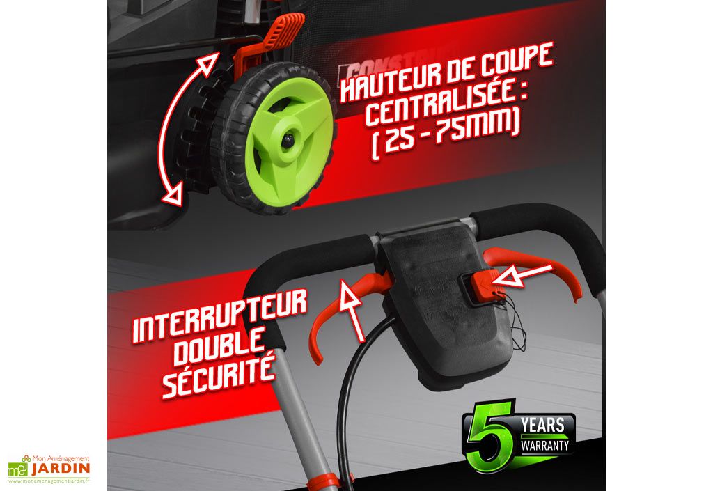 Tondeuse à gazon sans fil PowerShared 2x 20V 34 cm - sans ...