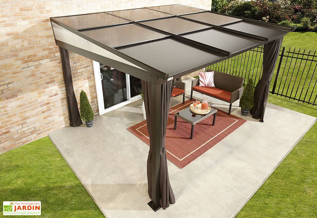 Tonnelle aluminium adossée