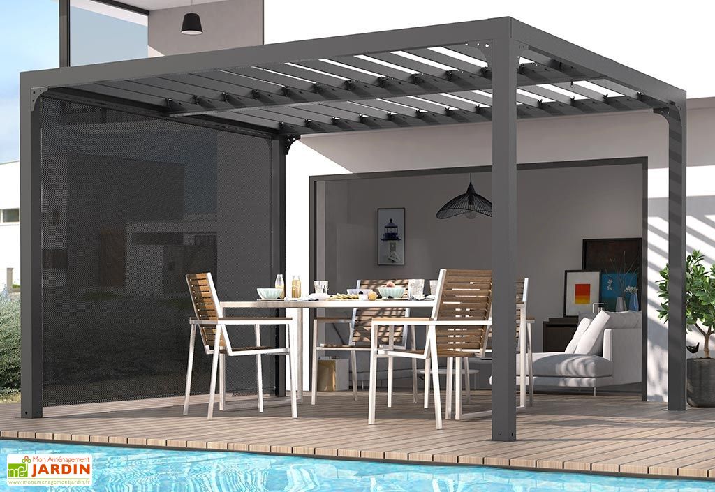 Pergola Bioclimatique Lames Orientables 11 M Rideau Store