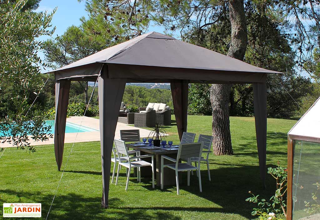 Tonnelle Autoportante Pliable en Acier Manea 12,25 m² - Couleurs du Monde.