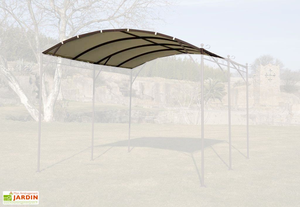 PURPLE LEAF Pergola Aluminium 4x3 M Pour Terrasse Autoportante, Toile Coulissante Rétractable