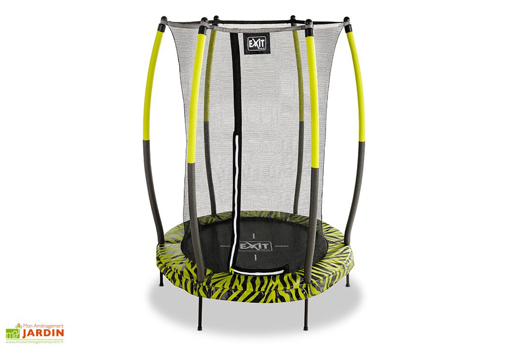 EXIT Tiggy Junior Trampoline 140cm Noir avec Filet de securite