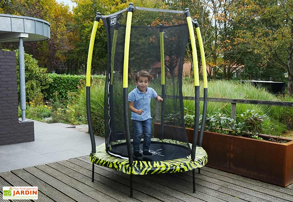 Trampoline Avec Filet De Securite Tiggy Junior O140 Cm Pls Coloris Exit Toys