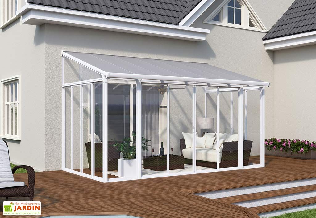 Pergola Fermee Sanremo Aluminium Et Polycarbonate Blanche 13 M Palram