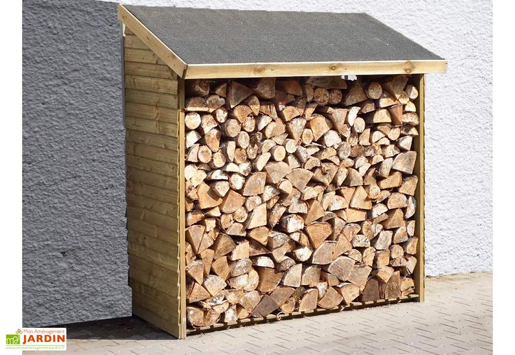 Un abri bûcher qui sert à stocker votre bois et à faire du rangement !