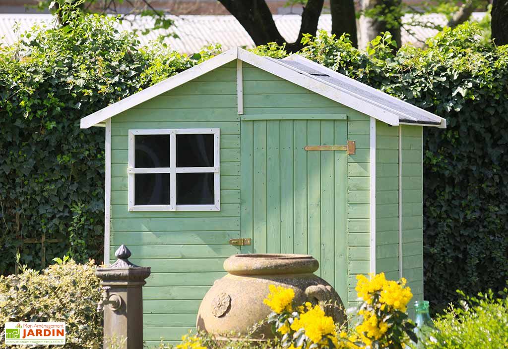 Abri de Jardin Bois FSC Traité et Peint Portofino 135x180cm - Alce Living
