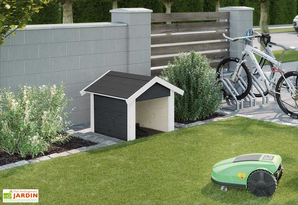 Abri pour robot tondeuse en bois d’épicéa 80 x 87 x 71 cm - Weka