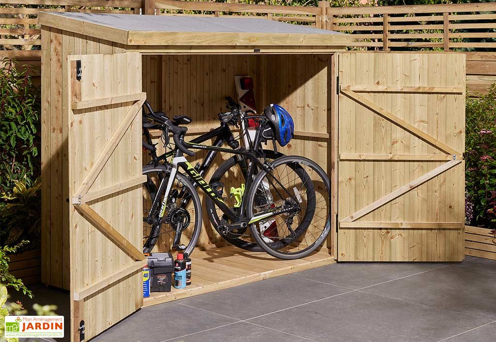 Bois Coffre A Velo Jardin Coffre De Jardin 200L Beige En Bois Sweeek