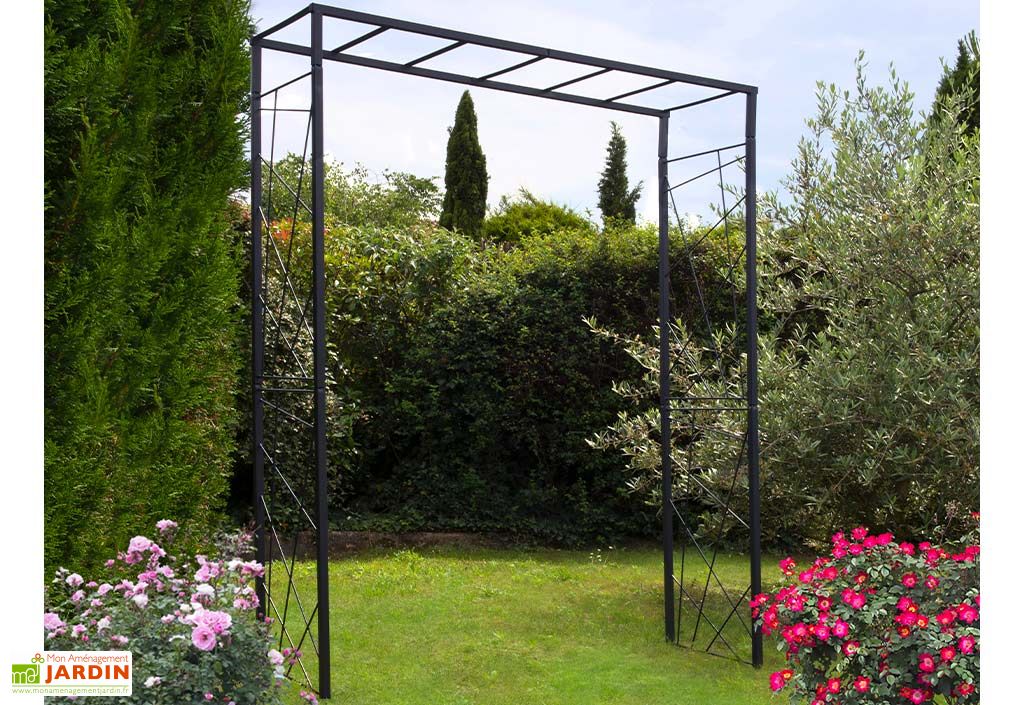 Arche de jardin en métal : acier et fer forgé