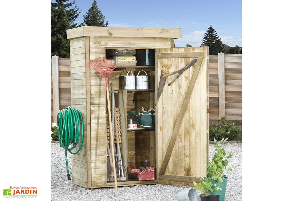 Armoire de jardin en bois, métal et résine Mon Aménagement Jardin