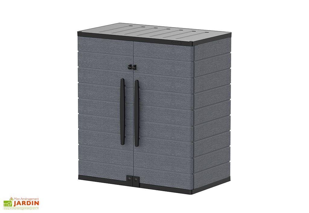 Armoire de jardin basse en résine 80 x 47 x 90 cm Duramax