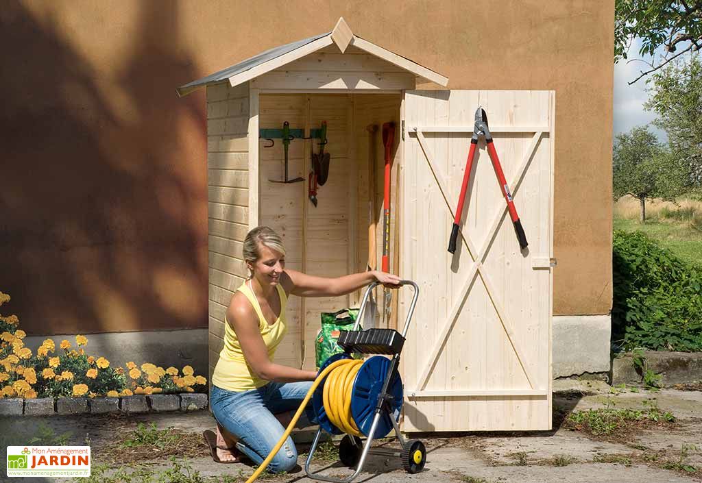 Armoire de Jardin en Bois d’Épicéa Brut 105 x 108 cm Weka