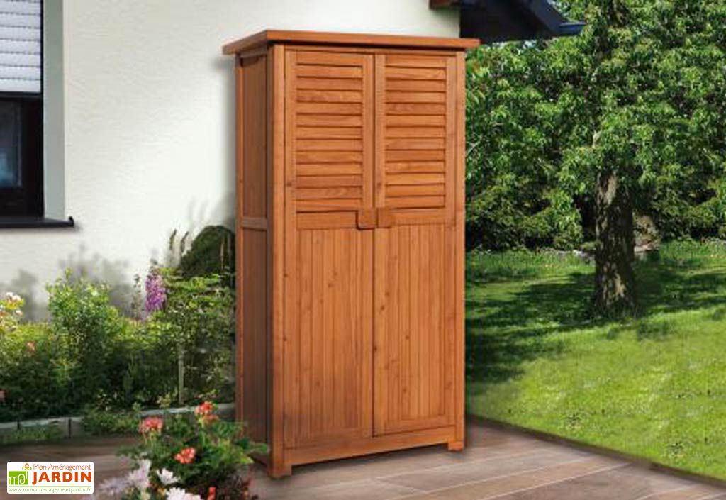 Armoire de Jardin Bois (43x80x160) Weka