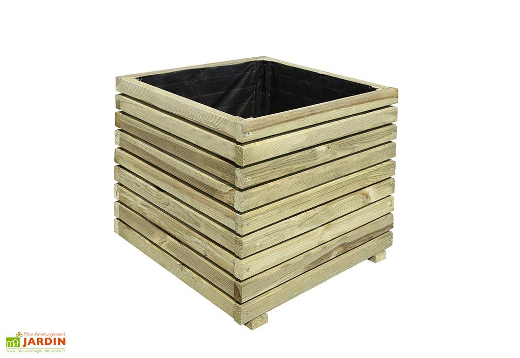 bac à fleurs rectangle en bois KÜB Jardipolys | 80 x 40 x 28 cm | 64L