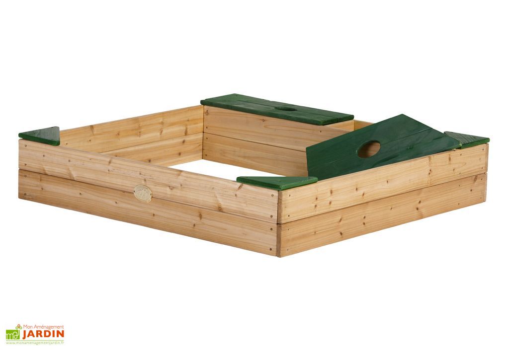 Bac à sable Benito Kami en bois pour aire de jeux d'enfants