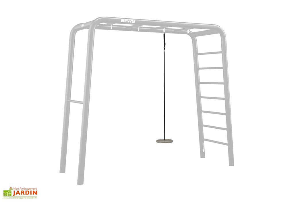 Balançoire Disque ISO TRADE – 100 Cm, Cadre Acier, Mousse EPE, Filet PP, Corde Polyester 10 Mm, 120-180 Cm, 100 Kg, Résistant UV, Intérieur/Extérieur